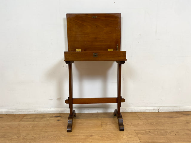 WMK I Zauberhafter 60er Jahre Nähtisch im antiken Stil mit Klappe & Fächern I Nähkommode Beistelltisch Tischchen Ablage Schmuckkasten Konsole Truhe Schminktisch Jugendstil Vintage Berlin München Bonn
