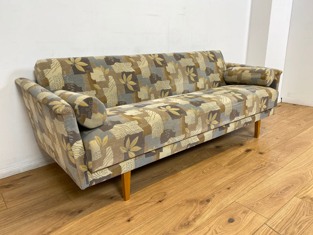 WMK I Stilvolles 60er Jahre Schlafsofa von VEB Hellerau mit freundlichem späterem Bezug und passenden Kissen I Sofa Couch Schlafcouch Klappcouch Daybed Sitzgarnitur Mid-Century Vintage Berlin Hof Ulm