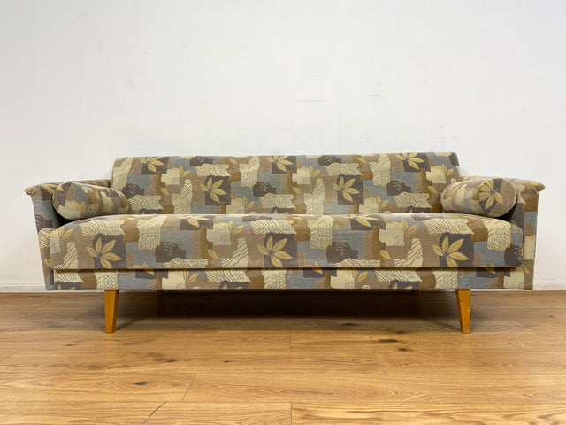 WMK I Stilvolles 60er Jahre Schlafsofa von VEB Hellerau mit freundlichem späterem Bezug und passenden Kissen I Sofa Couch Schlafcouch Klappcouch Daybed Sitzgarnitur Mid-Century Vintage Berlin Hof Ulm