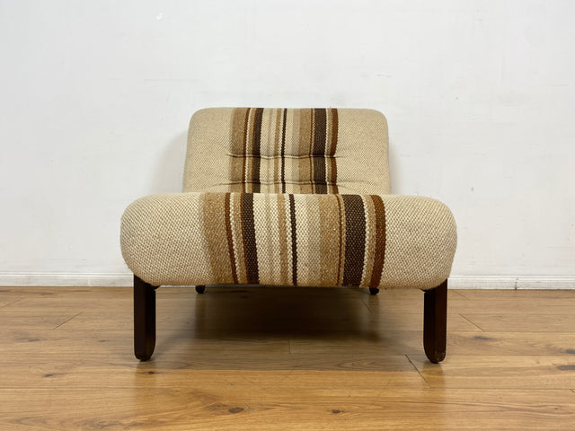 WMK I  Stilvoller 70er Space Age Modular Sessel mit beigem Wollbezug auf Holzrahmen I Clubsessel 3er 2er Sofa Couch Sitzgarnitur Sitzgruppe Ecksofa Lounge Retro Wohnzimmer Set Vintage Mid-Century