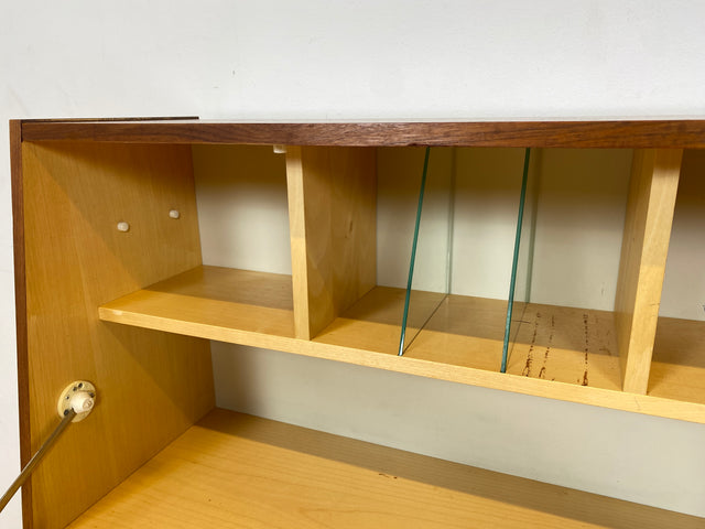WMK I Stilvoller 70er Jahre Sekretär mit stabiler Schreibklappe und toller Maserung I Schreibschrank Desk Schreibkommode Schreibtisch Kommode Schrank Vintage Retro Mid-Century Berlin Dresden Hessen