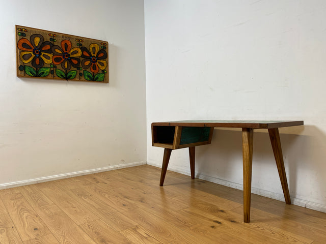 Boatwood by WMK I Einzigartiger freistehender Schreibtisch handgefertigt aus altem Bootsholz