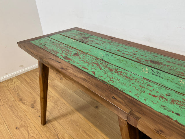 Boatwood by WMK I Einzigartiger freistehender Schreibtisch handgefertigt aus altem Bootsholz