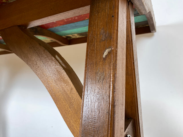 Boatwood by WMK I Einzigartige und robuste Hollywood Schaukel aus altem Bootsholz mit Dach I nachhaltiges & handgefertigtes Unikat