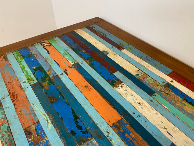 Boatwood by WMK I Besonders schöner 200x90cm großer Esstisch aus altem Bootsholz I ein handmade Unikat aus massivem Teakholz I Tisch Küchentisch Gartentisch Holztisch Dining Table Berlin Kiel Dresden