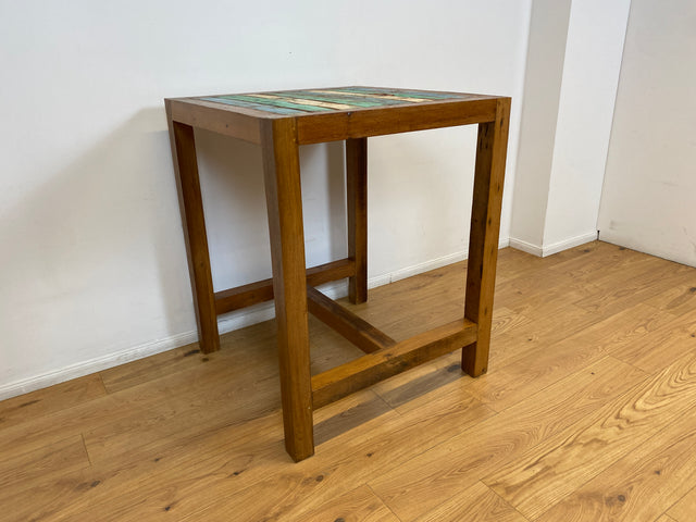 Boatwood by WMK I Sehr schöner Bartisch aus altem Bootsholz I ein handmade Unikat aus massivem Teakholz, Outdoor geeignet # Tisch Esstisch Küchentisch Holztisch Stehtisch Bar Gastro Berlin Usedom Kiel