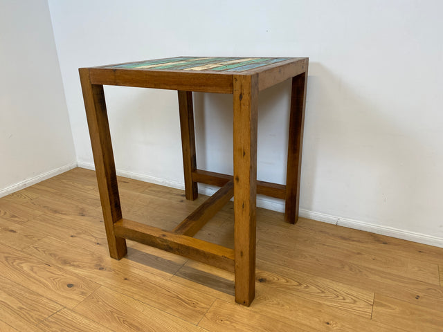 Boatwood by WMK I Sehr schöner Bartisch aus altem Bootsholz I ein handmade Unikat aus massivem Teakholz, Outdoor geeignet # Tisch Esstisch Küchentisch Holztisch Stehtisch Bar Gastro Berlin Usedom Kiel