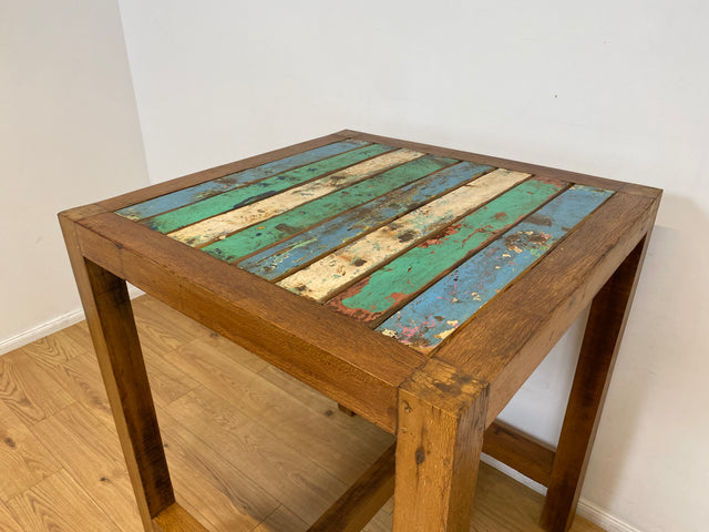 Boatwood by WMK I Sehr schöner Bartisch aus altem Bootsholz I ein handmade Unikat aus massivem Teakholz, Outdoor geeignet # Tisch Esstisch Küchentisch Holztisch Stehtisch Bar Gastro Berlin Usedom Kiel