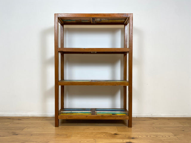 Boatwood by WMK # Schönes und sehr robustes Regal aus altem Bootsholz, ein handgefertigtes Unikat aus massivem Teakholz # Holzregal Küchenregal Bootsmöbel Bücherregal Upcycling Teak Industrial