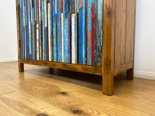 Boatwood by WMK # Besonders schöner Schrank aus altem Bootsholz, ein handgefertigtes Unikat aus massivem Teakholz # Highboard Kleiderschrank Wäscheschrank Sideboard Kommode Wäschekommode Bootsmöbel