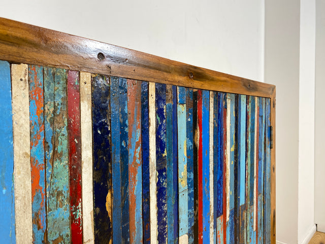 Boatwood by WMK I Einzigartiger Schrank aus altem Bootsholz I handgefertigtes Unikat I Teakholz massiv I Highboard Kleiderschrank Wäscheschrank Sideboard Kommode Schuhschrank Berlin Rostock Bayern