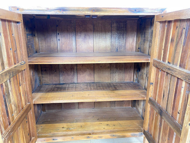 Boatwood by WMK I Einzigartiger Schrank aus altem Bootsholz I handgefertigtes Unikat I Teakholz massiv I Highboard Kleiderschrank Wäscheschrank Sideboard Kommode Schuhschrank Berlin Rostock Bayern