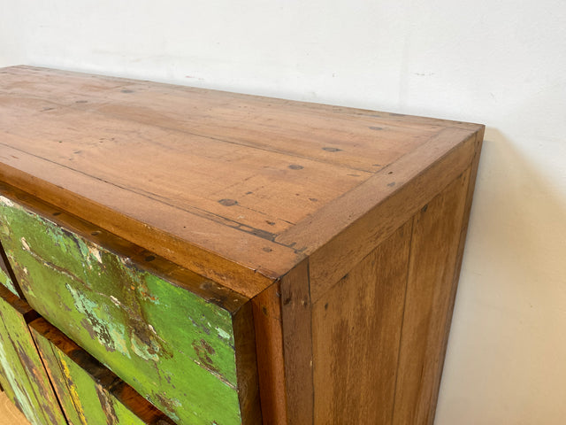 Boatwood by WMK I Sehr schönes Sideboard aus altem Bootsholz I handgefertigtes Unikat aus massivem Teakholz I Schrank Kommode Anrichte Büfett Buffet Wäschekommode Fernsehkommode Berlin Leipzig Bayern