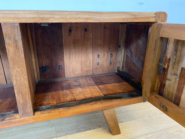 Boatwood by WMK I Bunterschönes Sideboard handgefertigt aus altem Bootsholz I Teakholz massiv I Kommode TV Lowboard Board Bank Schuhschrank Anrichte Bootsmöbel Treibholz I Berlin Hannover Dresden