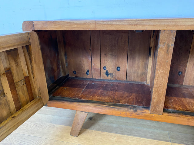 Boatwood by WMK I Bunterschönes Sideboard handgefertigt aus altem Bootsholz I Teakholz massiv I Kommode TV Lowboard Board Bank Schuhschrank Anrichte Bootsmöbel Treibholz I Berlin Hannover Dresden