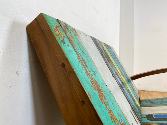 Boatwood by WMK I Besonderes Sofa aus altem Bootsholz I handgefertigtes Unikat I Teakholz I Couch Bank Holzbank Küchenbank Gartenbank Gartenmöbel Balkonmöbel Bootsmöbel Berlin Heidelberg Hessen Sylt