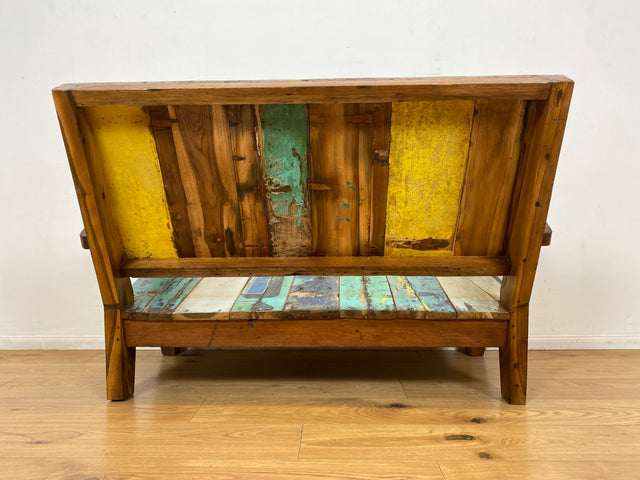 Boatwood by WMK I Besonderes Sofa aus altem Bootsholz I handgefertigtes Unikat I Teakholz I Couch Bank Holzbank Küchenbank Gartenbank Gartenmöbel Balkonmöbel Bootsmöbel Berlin Heidelberg Hessen Sylt