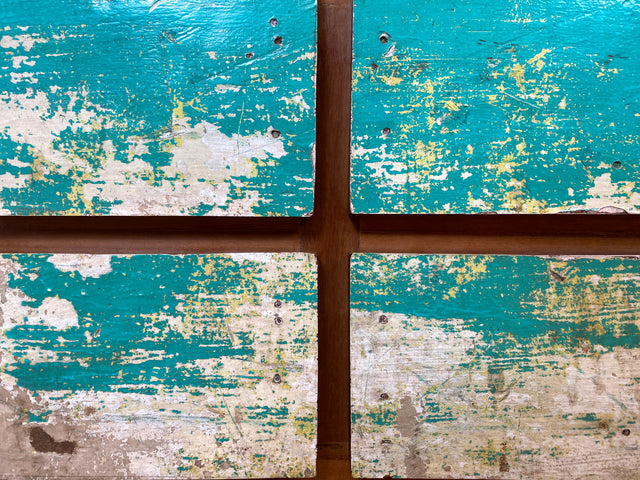 Wunderschöne und nachhaltige Kommode aus altem Boots Holz in Originalfarben mit Schubladen I Fernsehkommode TV Board Lowboard Sideboard Schubladenkommode I