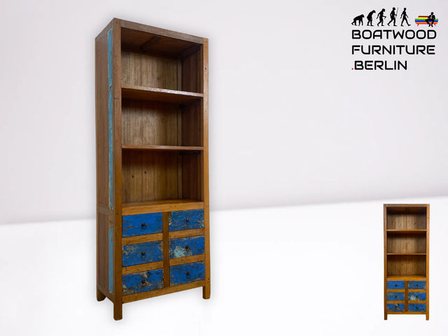 Sehr schönes Lowboard handgefertigt aus altem Bootsholz in Originalfarbe I Teakholz massiv I Sideboard Kommode Fernsehschrank TV Bank Industrial Design I