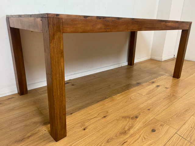 Einzigartiger 200x90cm großer meeresblauer Esstisch handgefertigt aus altem Bootsholz  I Teakholz massiv I Tisch Küchentisch Gartentisch Holztisch Dining Table I