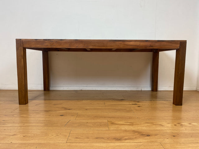 Einzigartiger 200x90cm großer meeresblauer Esstisch handgefertigt aus altem Bootsholz  I Teakholz massiv I Tisch Küchentisch Gartentisch Holztisch Dining Table I