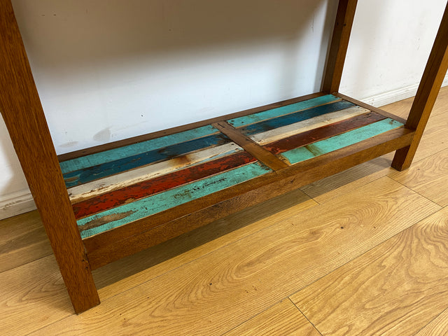 Boatwood by WMK I Einzigartiges großes und stabiles Regal handgefertigt aus altem Bootsholz I Teakholz massiv I