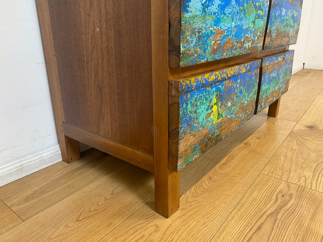 Boatwood by WMK I Besonders schöne handgefertigte Kommode aus altem Bootsholz mit Schubladen I Sideboard TV Lowboard Board Schubladenkommode Wäschekommode Fernsehschrank Berlin Leipzig Düsseldorf Ulm