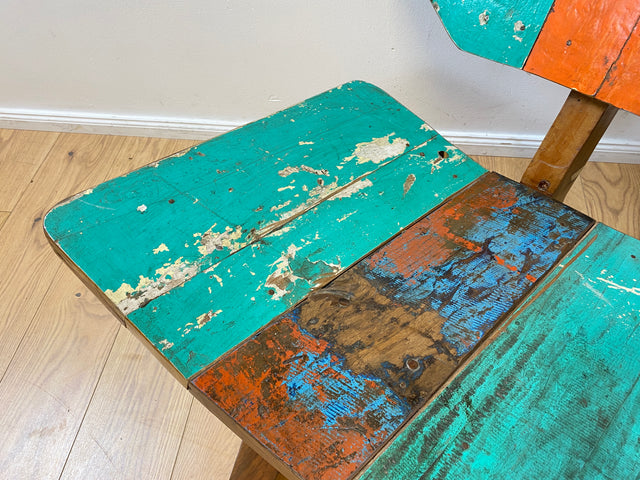 Boatwood by WMK I Einzigartiges handgefertigtes Sofa aus altem Bootsholz I Teakholz massiv I Couch Bank Holzbank Küchenbank Gartenbank Gartensofa Gartenmöbel Balkonmöbel Bootsmöbel Berlin Bremen Köln