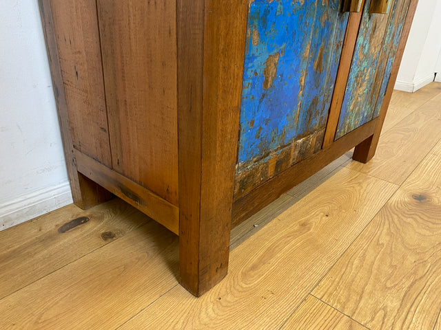 Boatwood by WMK I Einzigartige handgefertigte Kommode aus altem Bootsholz I Sideboard Anrichte Wäschekommode Fernsehschrank TV Lowboard Küchenschrank Bootsmöbel Schrank I Berlin Magdeburg Mannheim