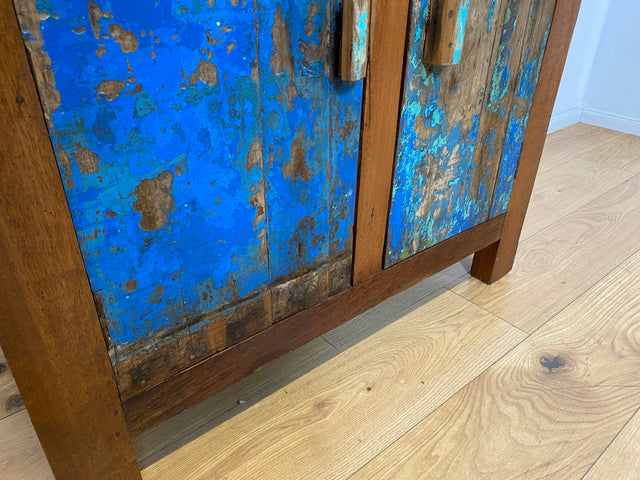 Boatwood by WMK I Einzigartige handgefertigte Kommode aus altem Bootsholz I Sideboard Anrichte Wäschekommode Fernsehschrank TV Lowboard Küchenschrank Bootsmöbel Schrank I Berlin Magdeburg Mannheim