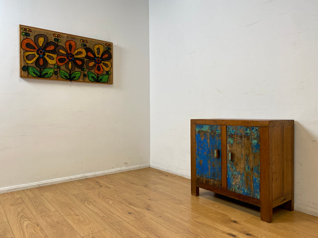 Boatwood by WMK I Einzigartige handgefertigte Kommode aus altem Bootsholz I Sideboard Anrichte Wäschekommode Fernsehschrank TV Lowboard Küchenschrank Bootsmöbel Schrank I Berlin Magdeburg Mannheim