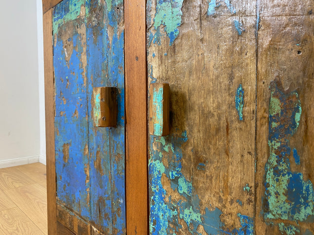 Boatwood by WMK I Einzigartige handgefertigte Kommode aus altem Bootsholz I Sideboard Anrichte Wäschekommode Fernsehschrank TV Lowboard Küchenschrank Bootsmöbel Schrank I Berlin Magdeburg Mannheim