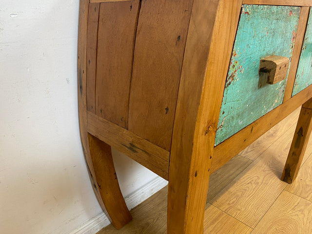 Boatwood by WMK I Hochwertige Kommode handgefertigt aus altem Bootsholz mit Schubladen I Teakholz massiv I