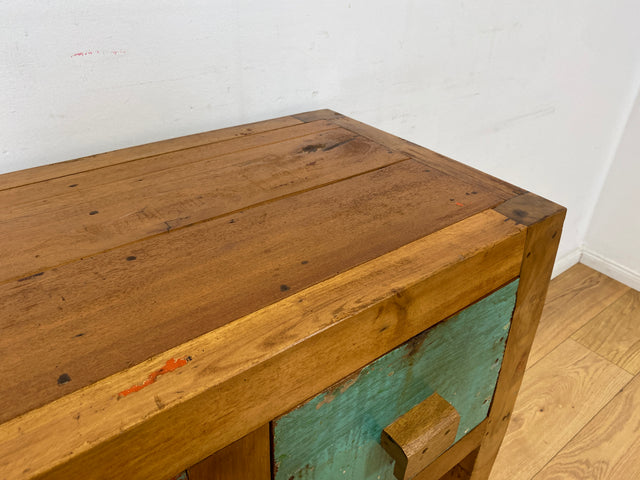 Boatwood by WMK I Hochwertige Kommode handgefertigt aus altem Bootsholz mit Schubladen I Teakholz massiv I