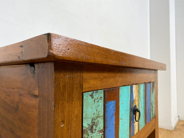 Boatwood by WMK I Schöne Kommode handgefertigt aus altem Bootsholz in Originalfarben