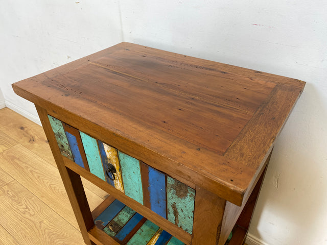 Boatwood by WMK I Schöne Kommode handgefertigt aus altem Bootsholz in Originalfarben