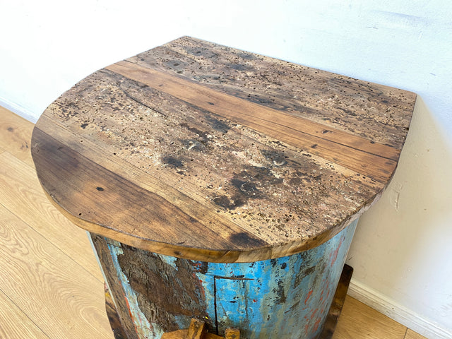Boatwood by WMK I Einzigartige Kommode handgefertigt aus altem Einbaum in Originalfarbe