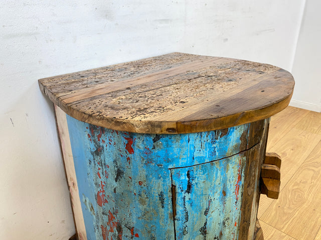 Boatwood by WMK I Einzigartige Kommode handgefertigt aus altem Einbaum in Originalfarbe