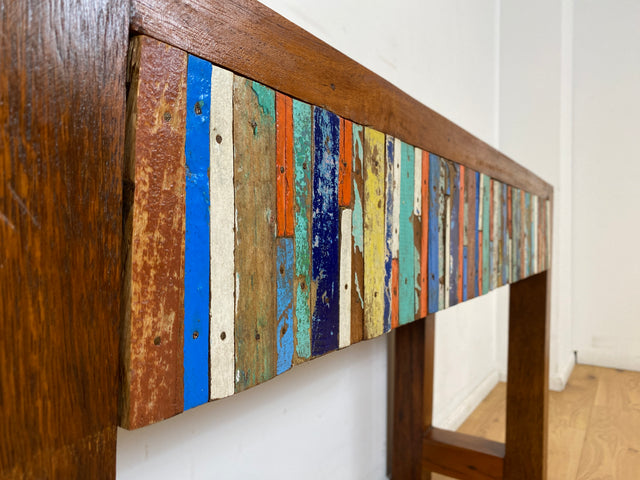 Boatwood by WMK I Besonders schöne Konsole mit Schubladen I handgefertigt aus altem Bootsholz I Teakholz massiv I Schrank Sideboard Kommode Ablage Flurkommode Anrichte I Berlin Schweinfurt Dresden