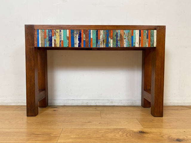 Boatwood by WMK I Besonders schöne Konsole mit Schubladen I handgefertigt aus altem Bootsholz I Teakholz massiv I Schrank Sideboard Kommode Ablage Flurkommode Anrichte I Berlin Schweinfurt Dresden