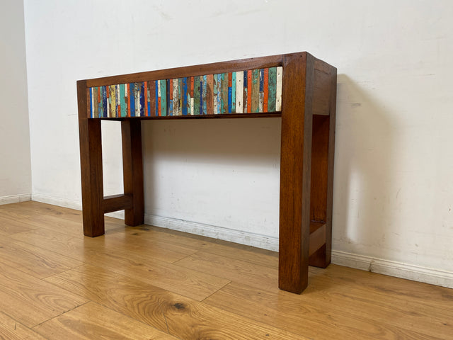 Boatwood by WMK I Besonders schöne Konsole mit Schubladen I handgefertigt aus altem Bootsholz I Teakholz massiv I Schrank Sideboard Kommode Ablage Flurkommode Anrichte I Berlin Schweinfurt Dresden