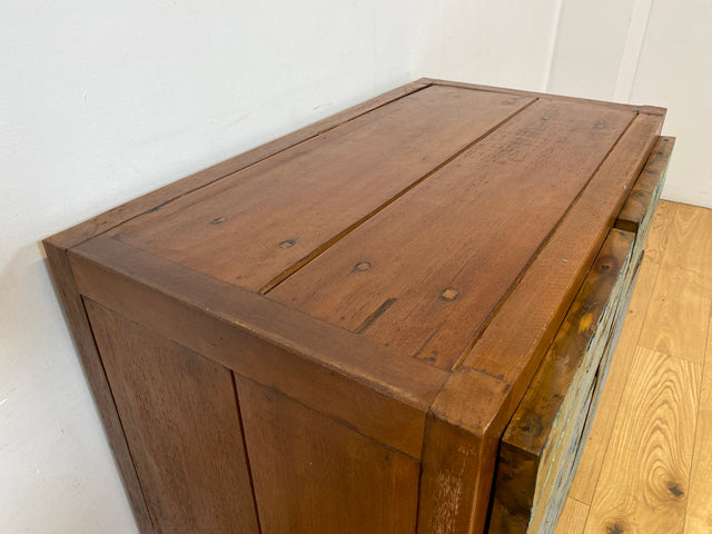 Boatwood by WMK I Nachhaltige & handgefertigte Kommode aus altem Bootsholz mit Schubladen I Teakholz Sideboard TV Lowboard Anrichte Schubladenkommode Wäschekommode Fernsehschrank I Berlin NRW Bayern