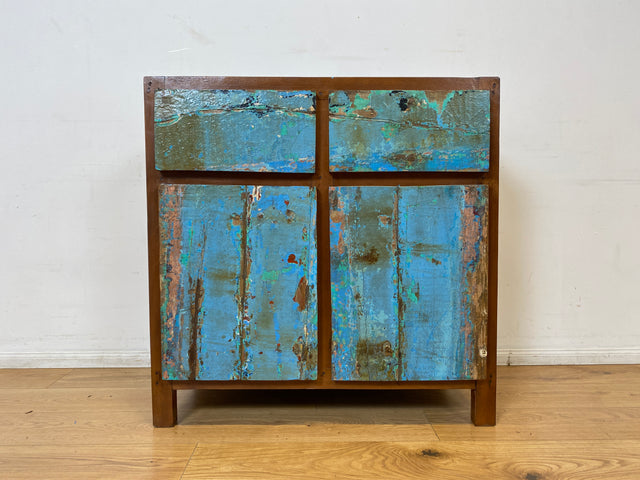 Boatwood by WMK I Nachhaltige & handgefertigte Kommode aus altem Bootsholz mit Schubladen I Teakholz Sideboard TV Lowboard Anrichte Schubladenkommode Wäschekommode Fernsehschrank I Berlin NRW Bayern