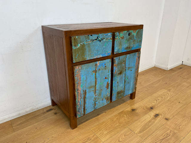 Boatwood by WMK I Nachhaltige & handgefertigte Kommode aus altem Bootsholz mit Schubladen I Teakholz Sideboard TV Lowboard Anrichte Schubladenkommode Wäschekommode Fernsehschrank I Berlin NRW Bayern