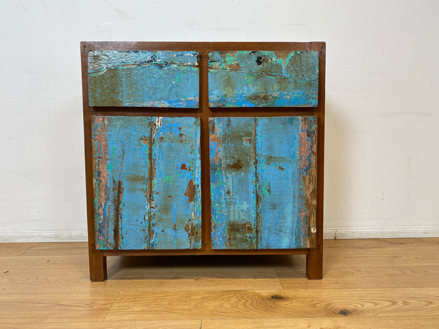 Boatwood by WMK I Nachhaltige & handgefertigte Kommode aus altem Bootsholz mit Schubladen I Teakholz Sideboard TV Lowboard Anrichte Schubladenkommode Wäschekommode Fernsehschrank I Berlin NRW Bayern