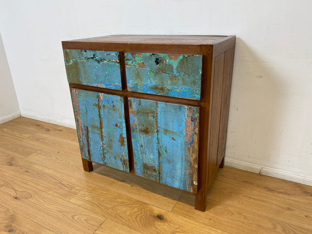 Boatwood by WMK I Nachhaltige & handgefertigte Kommode aus altem Bootsholz mit Schubladen I Teakholz Sideboard TV Lowboard Anrichte Schubladenkommode Wäschekommode Fernsehschrank I Berlin NRW Bayern