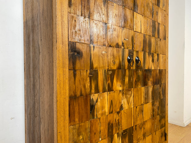Einzigartiger und nachhaltige Kleiderschrank handgefertigt aus altem Bootsholz I Teakholz massiv I Schrank Schlafzimmerschrank Wäscheschrank Flurschrank Treibholz I