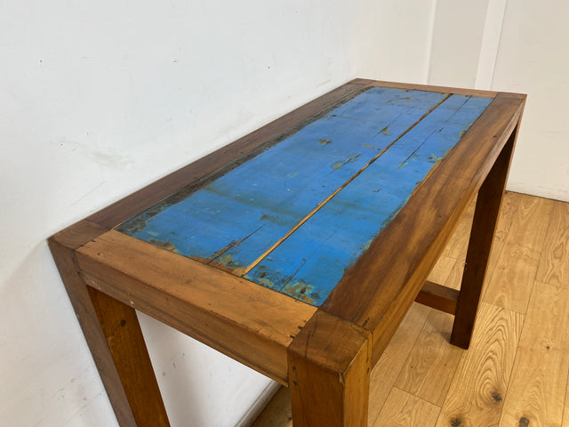 Boatwood by WMK I Outdoor geeigneter 130x60cm großer Stehtisch handgefertigt aus altem Bootsholz