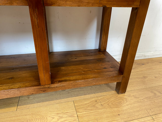 Außergewöhnlicher Schrank handgefertigt aus altem Bootsholz mit Lamellen Türen I Highboard Sideboard Kommode Anrichte Küchenschrank Flurkommode Flurschrank I