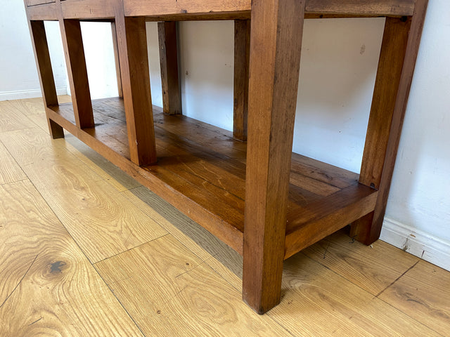 Außergewöhnlicher Schrank handgefertigt aus altem Bootsholz mit Lamellen Türen I Highboard Sideboard Kommode Anrichte Küchenschrank Flurkommode Flurschrank I